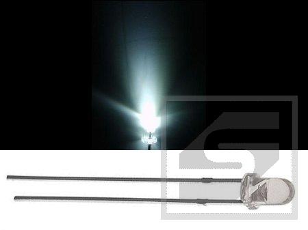 Dioda LED 3mm biała 3AW4UC-58;KENTO zimna:6000mcd;Vf:3.2-3.8V;20mA;RoHS