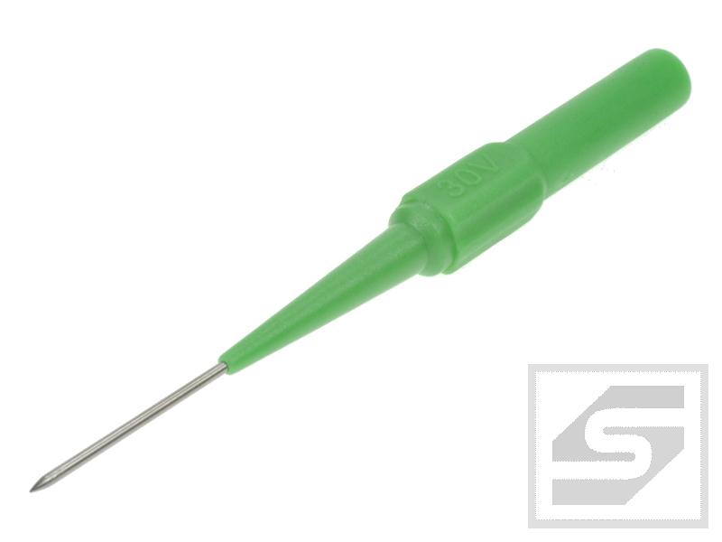 Końcówka pomiarowa 20.160.4 zielona igła 1mm/gn.ban.4mm 1A/30V Amass