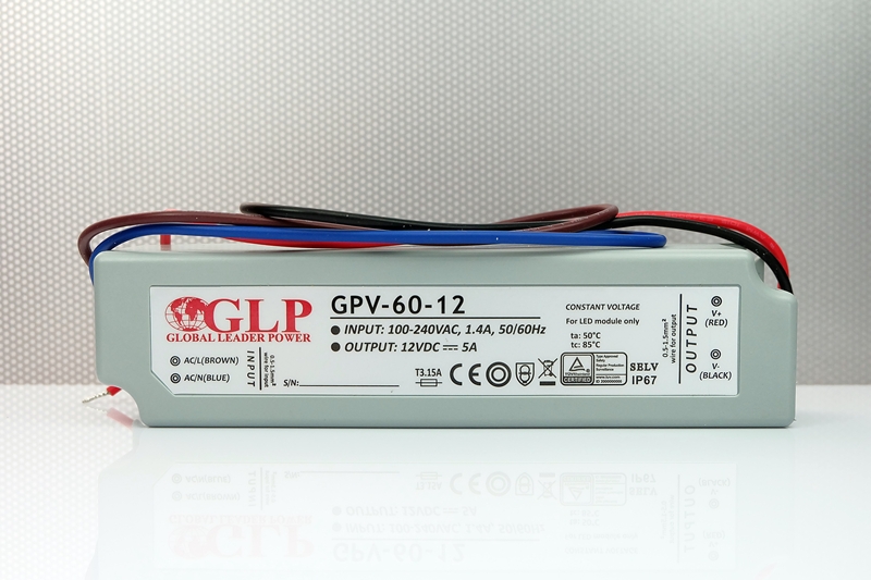 Zasilacz LED GPV-60-12 GLP 60W 12VDC;5A;IP67;162x42x33mm