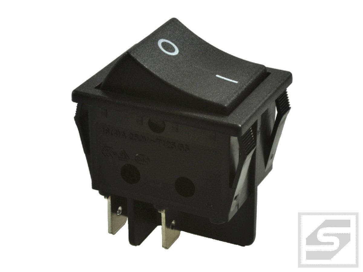 Przełącznik klaw. R2101C5NBB1-NWA2 16A/250VAC;czarny;bistabilny;Canal