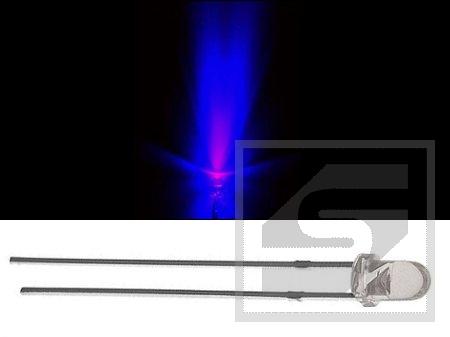 Dioda LED 3mm ultrafiolet clir 3AP4SC/S300JOUV4G;Vf=1.8-3.8V;RoHS