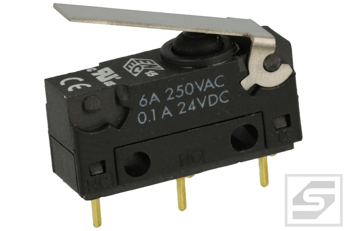 Mikroprzełącznik SR0-01P-L16 HIGHLY z dźwignią 16mm;druku;6A/250V;IP67