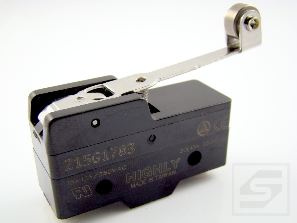 Mikroprzełącznik Z15G1703 HIGHLY dźwignia 49mm+rolka;15A/250VAC;IP40