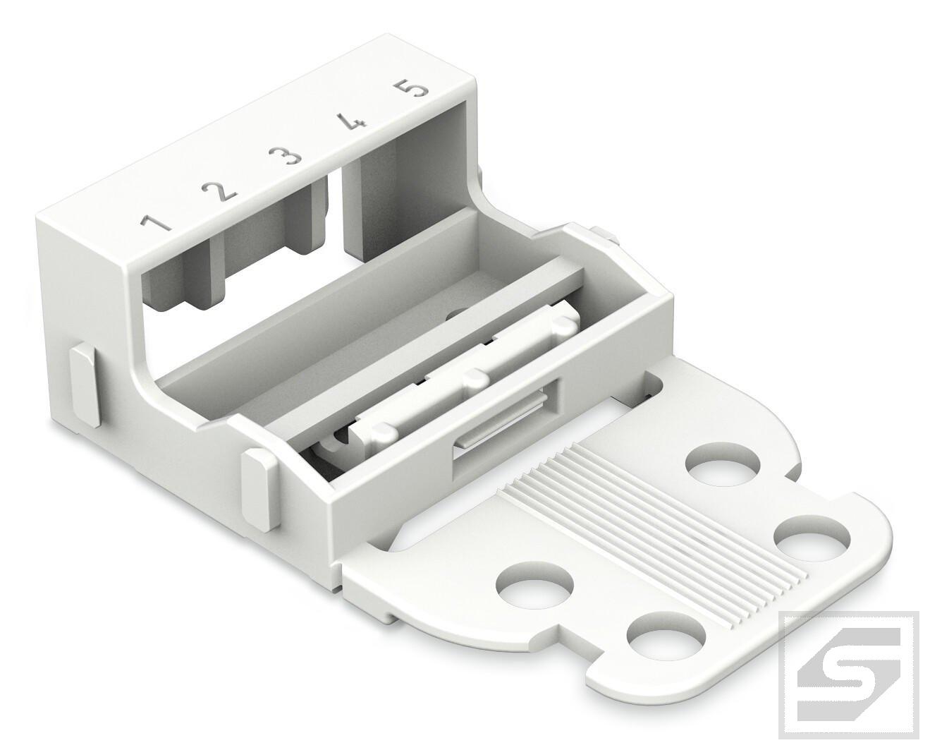 Adapter montaźowy 221-505;Seria 221 4mm2;do złączek 5-przewodowych;WAGO