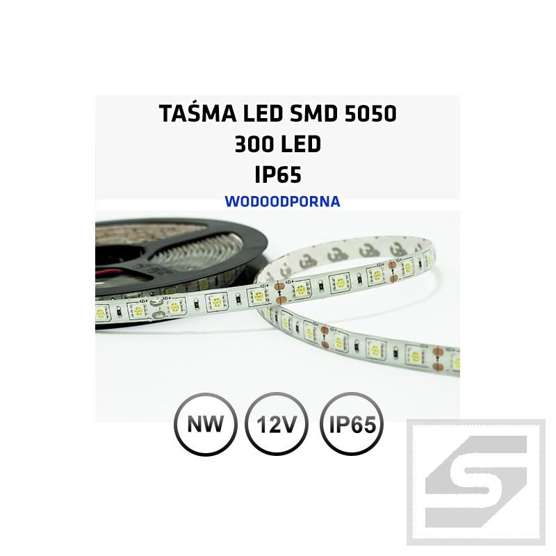 Taśma LED biała neut.300LED/5m 5050 12VDC/IP65/72W LEDstrip5050NW/60
