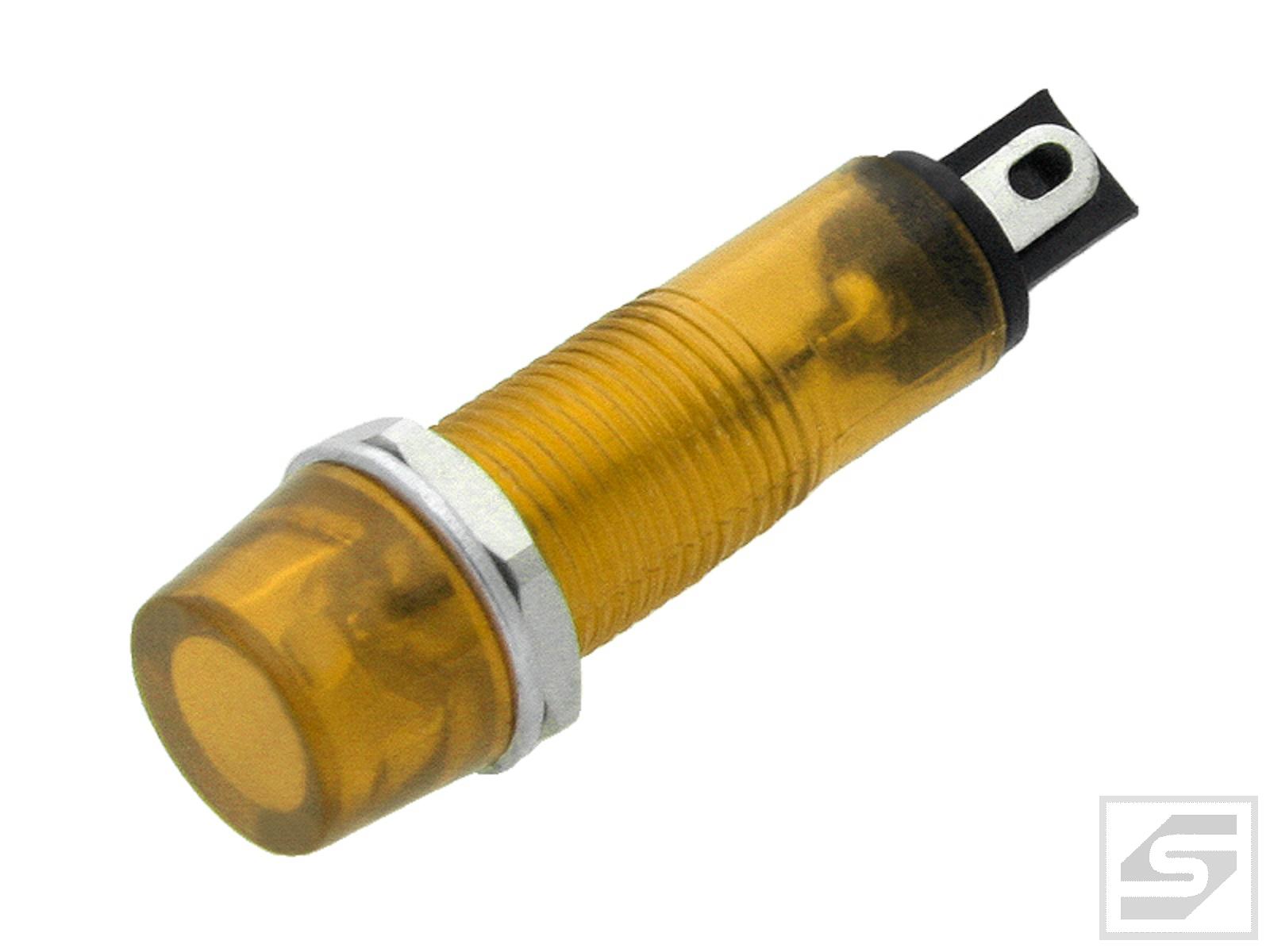 Kontrolka 220VAC 6mm żółta okrągła neonowa NXD6-1/Ż