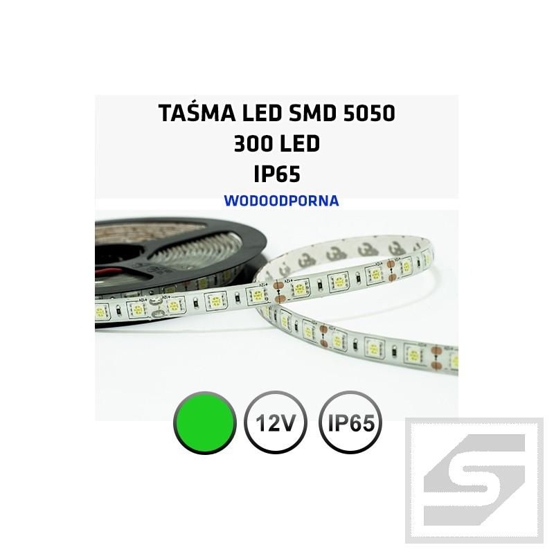 Taśma LED zielona    300LED/5m 5050 12VDC/IP65/72W LEDstrip5050G/60