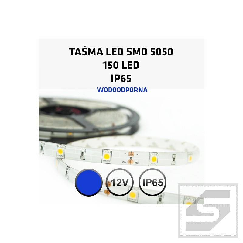 Taśma LED niebieska  150LED/5m 5050 12VDC/IP65/36W LEDstrip5050B/30