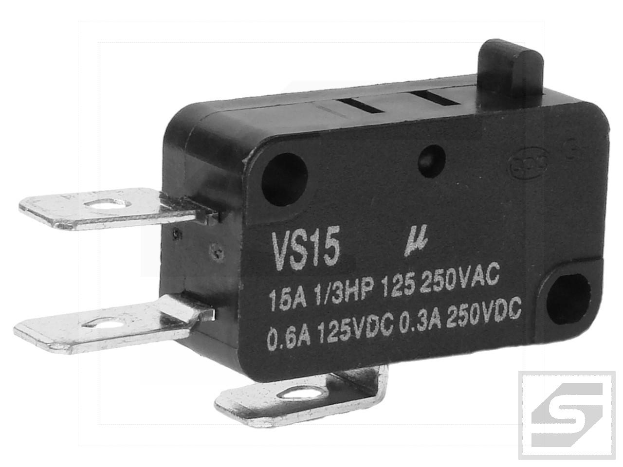 Mikroprzełącznik VS15N00-1C HIGHLY bez dżwigni;15A/250V;RoHS