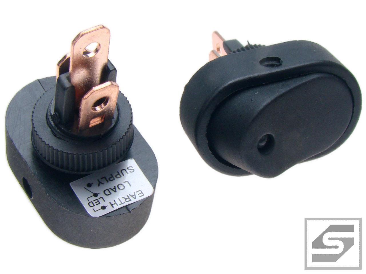 Przełącznik ASW-20D-WHITE;podśw.LED 12V białe;bistabilny 20A/12VDC