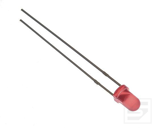 Dioda LED 3mm migaj.czerwona matowa If=20mA;Uf=2.2-2.39V;DIOD-6195;RoHS