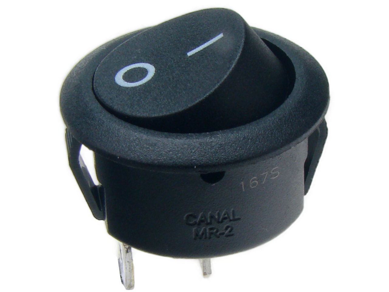 Przełącznik klaw. MR2-110-R5-BB6NWC okr.śr.20mm;czarny;Canal;12A;250VAC