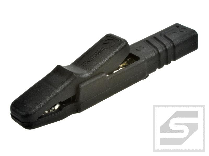 Krokodylek AK 2 S SW czarny;RoHS; 80.5mm;25A;60V;932146100;Hirschmann