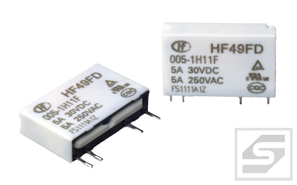Przekaźnik HF49FD-005-1H11TF HONGFA 5A/5V DC; 1 styk zwierny;