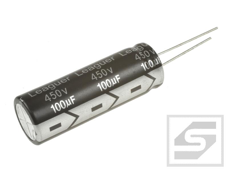 Kondensator elek.  100uF/450V;105C; 16x45mm;RXZ;LEAGUER;10000h;(24)