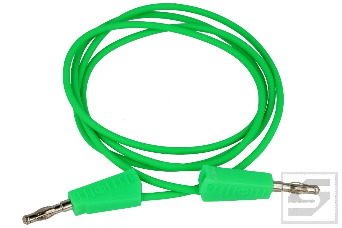 Przewód pomiarowy 22.100.100.4;PVC; zielony;2xwtyk ban. 4mm;1m;0.75mm2