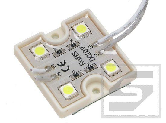 Moduł LED 4xPLCC6 barw.czerwona 0.98W 72lm 12V 5050-PSM4R 36x36x6mm