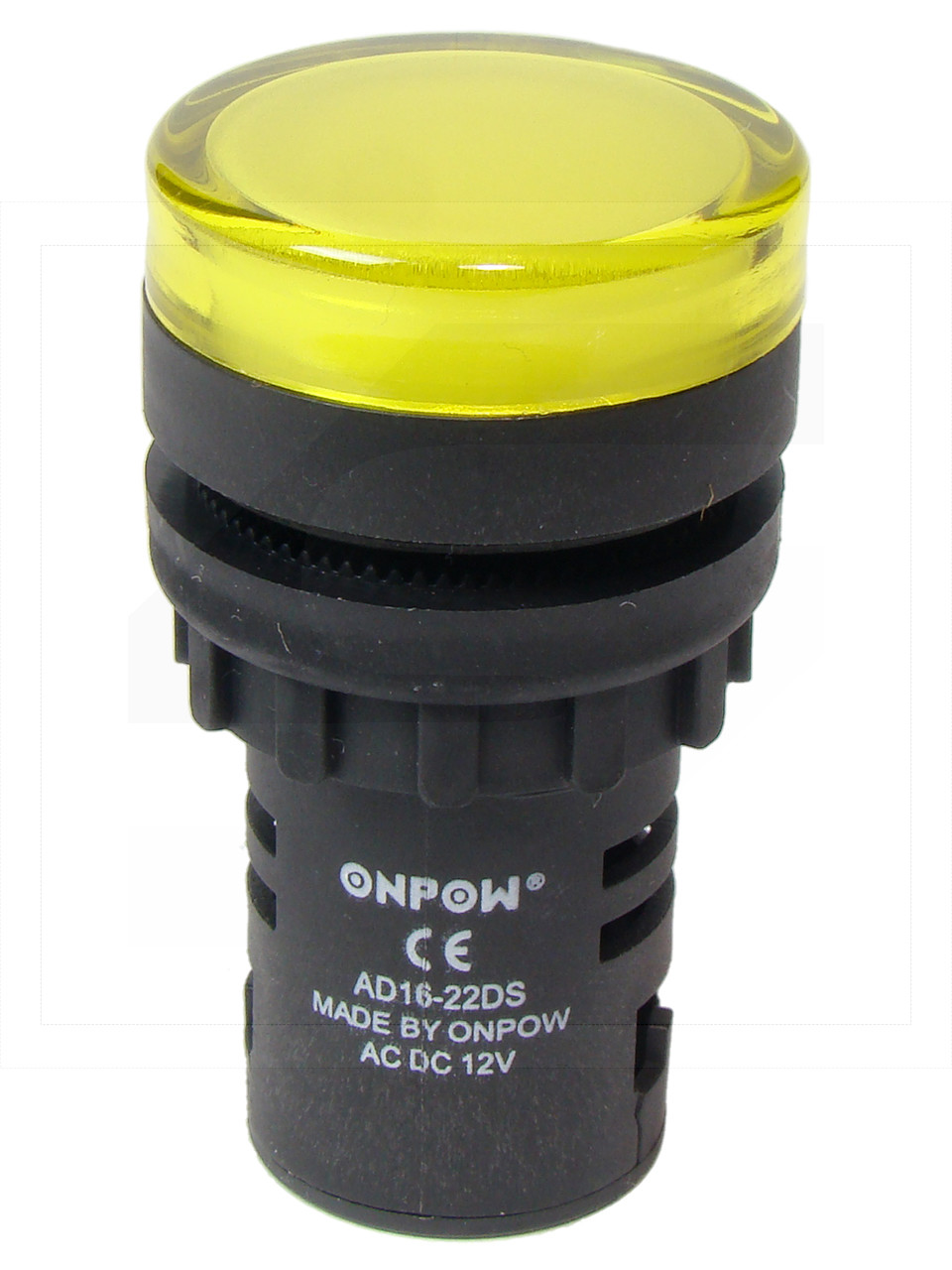 Kontrolka AD16-22DS/Y-12VAC/DC;22mm ;źółta;podśw.LED 12V;IP40;ONPOW