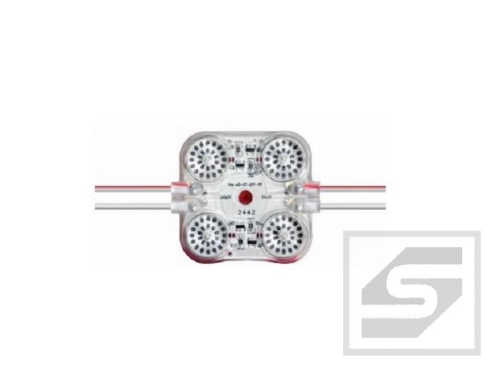 Moduł LED DOT LENS 4;1.44W/120mA; 12V;250lm;6500K;44x49x9.1;2835;IP65
