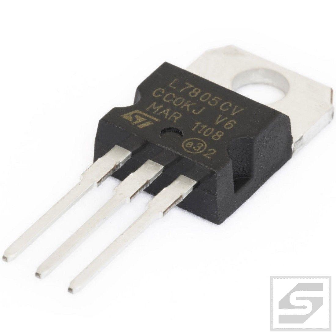 UKŁ L7805CV;ST;TO220;Stabilizator; L7805ABV;1.5A;+5V;RoHS;