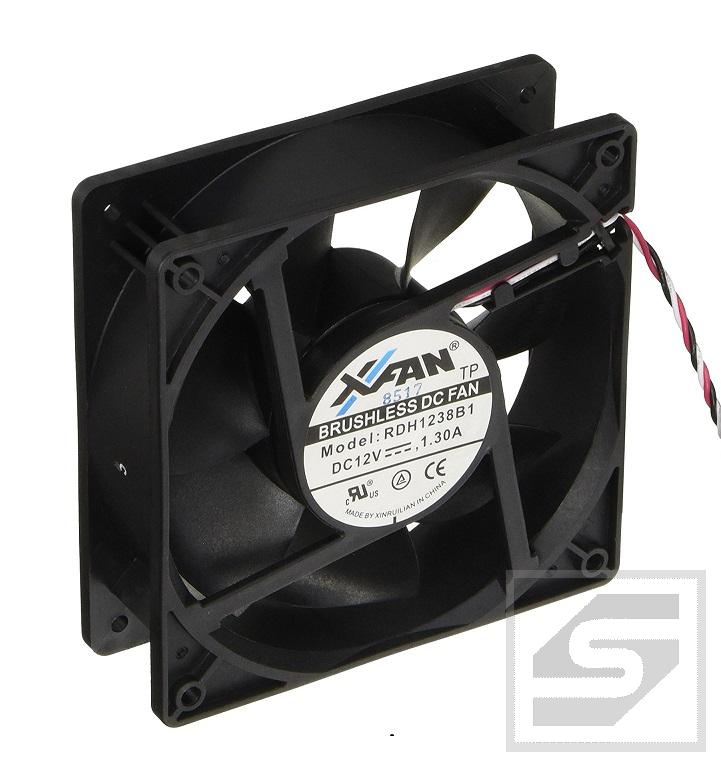 Wentylator RDH1238B;12VDC;1.3A;58dB 120x120x38mm;15.6W;X-FAN;kulkowy;
