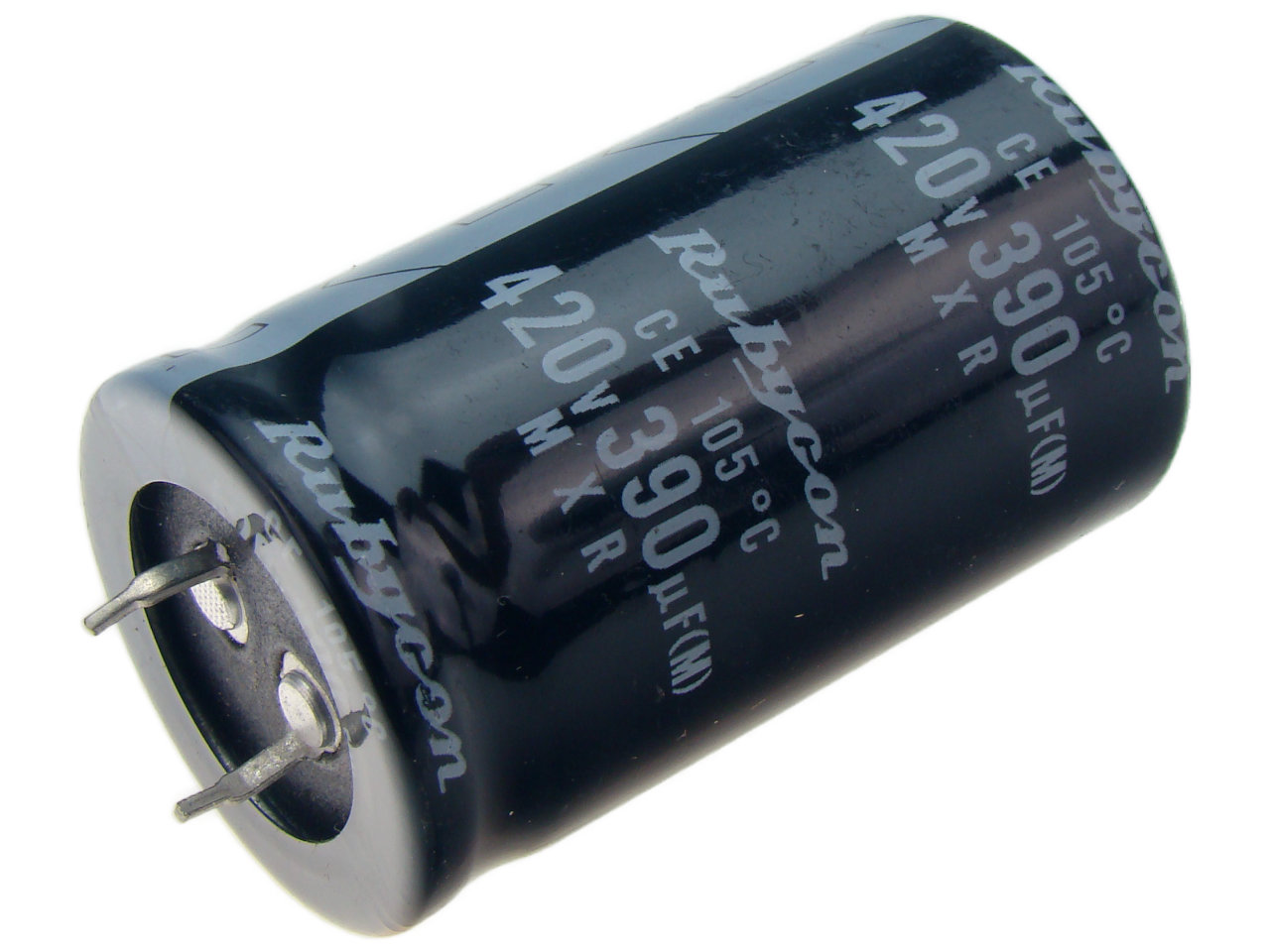 Kondensator elek.  390uF/420V;105C; SNAP;MXR;wym.30x50mm;Rubycon(42)