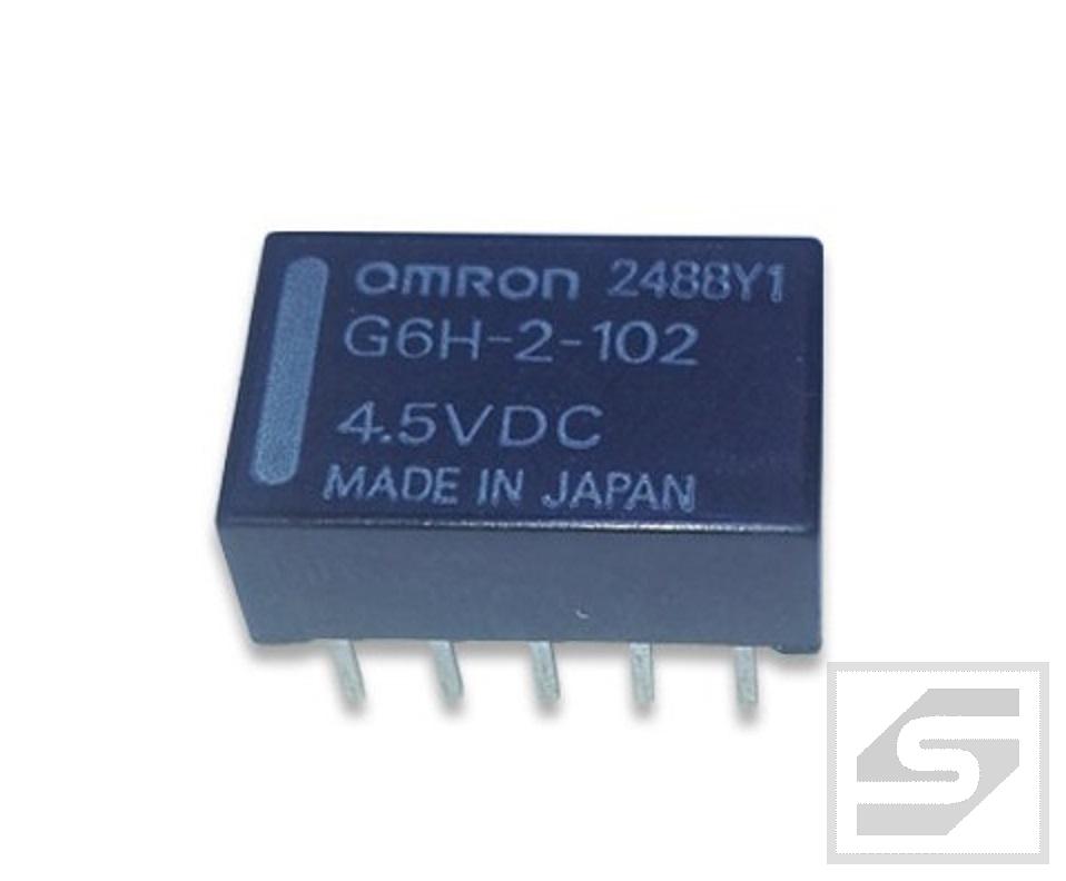 Przekaźnik G6H-2-102 4.5VDC OMRON 1A;2 styki przełączne;odp.TQ2-4.5V