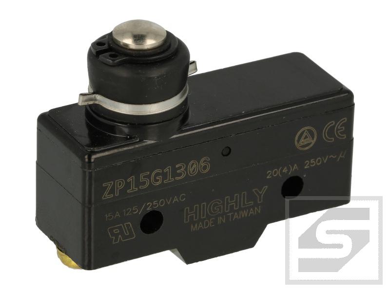 Mikroprzełącznik ZP15G1306;trzpień; 28.2mm;1NO+1NC;śrubowy;HIGHLY