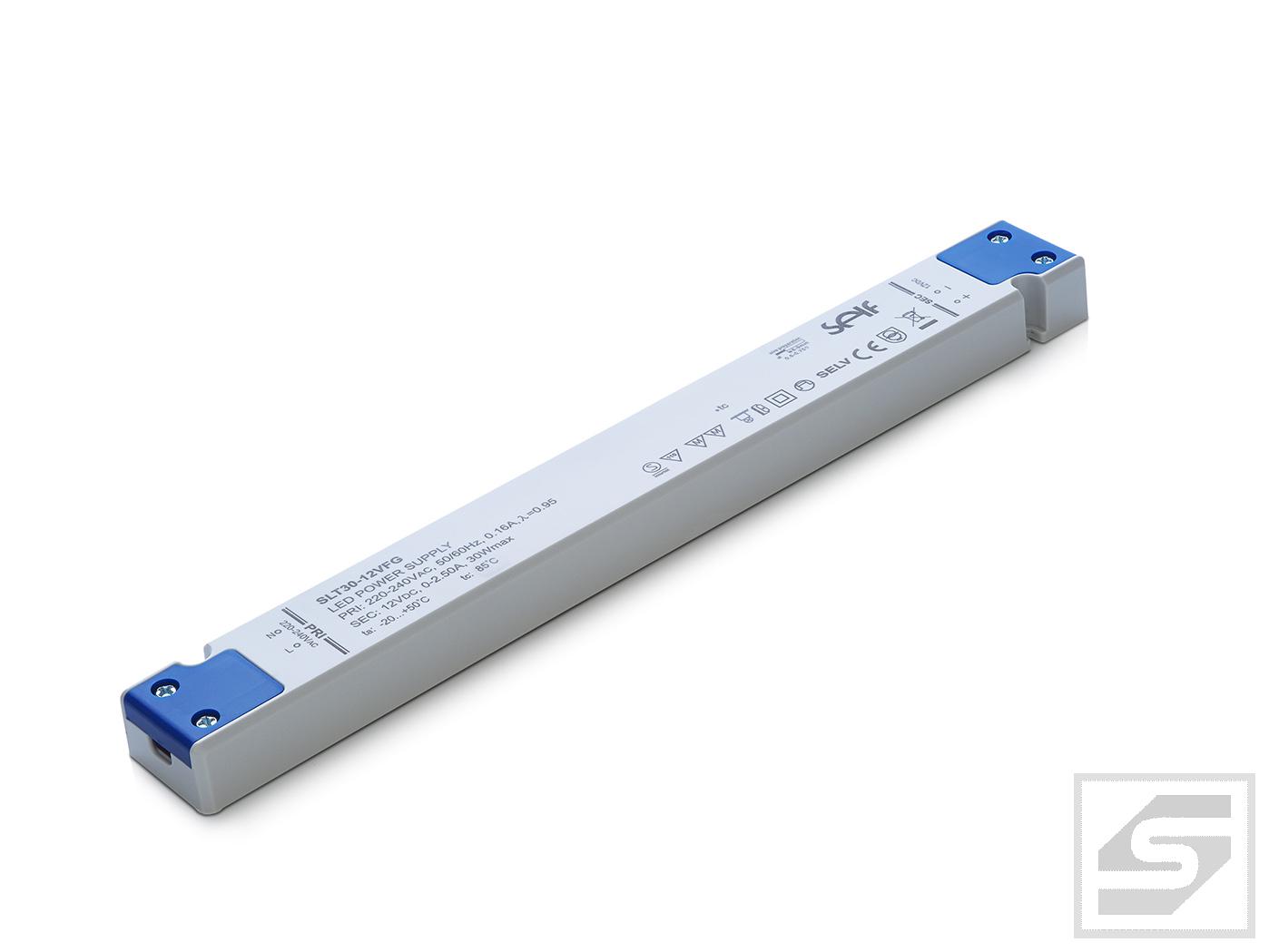 Zasilacz LED SLT30-12VFG;SELF SLIM 30W;12V DC;2.5A;246x30x16mm;IP20
