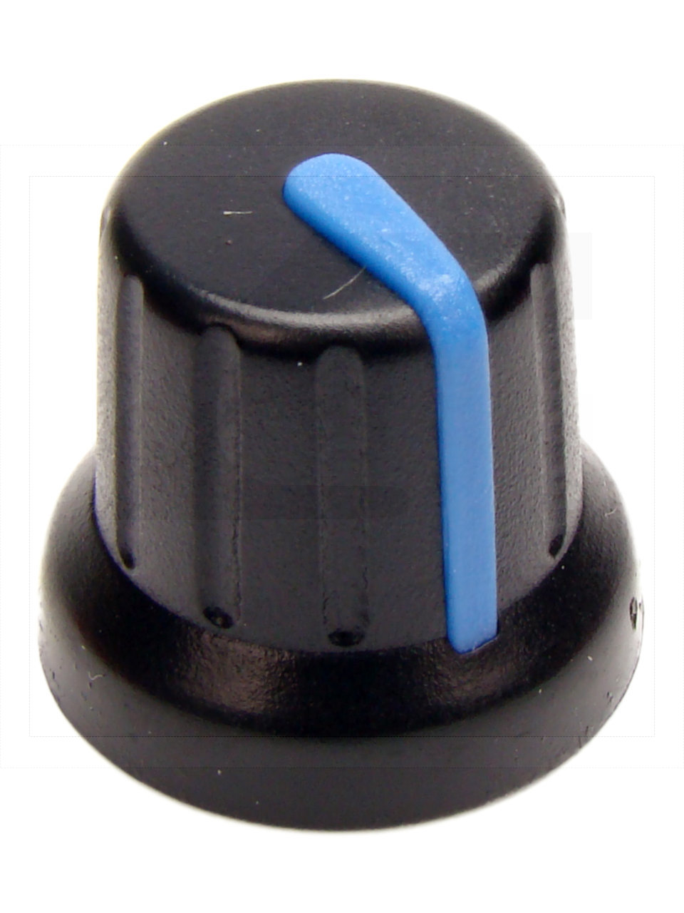 Pokrętło N-4 znacznik niebieski; średnica osi 6mm;fi 16x14mm;