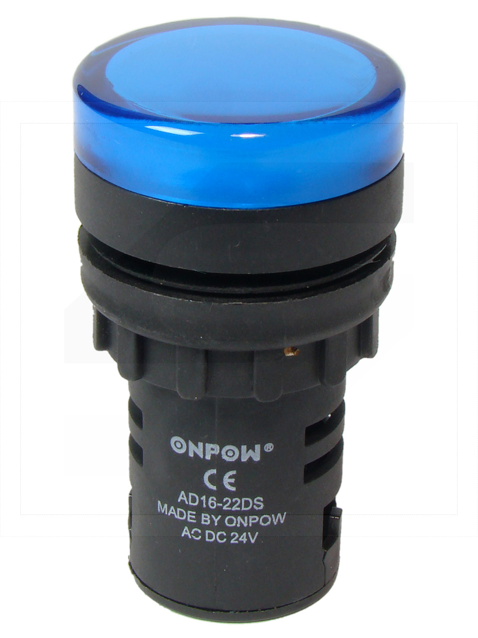 Kontrolka AD16-22DS/B-24VAC/DC;22mm ;niebieska;podśw.LED 24V;IP40;ONPOW