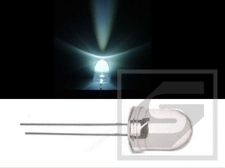 Dioda LED 10mm 12V biała zimna clir 10CW4UC12V-10/OSW5DKA131A-12V;RoHS