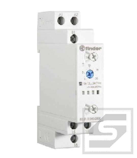 Przekaźnik 80.01.0.240.0000 FINDER czasowy 1CO 16A 12-240VAC/DC wiel.