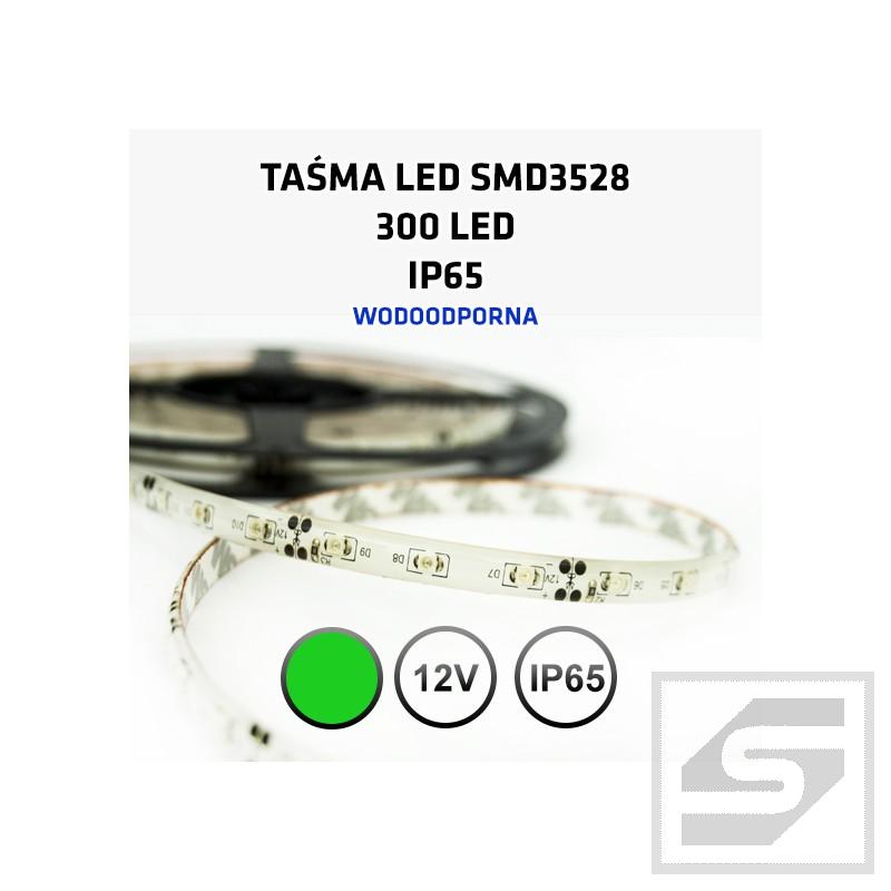 Taśma LED zielona    300LED/5m 3528 12VDC/IP65/24W LEDstrip3528G/60