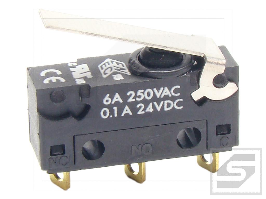Mikroprzełącznik SR0-01A-L16 HIGHLY z dźwignią 16mm;6A/250VAC;IP67;RoHS