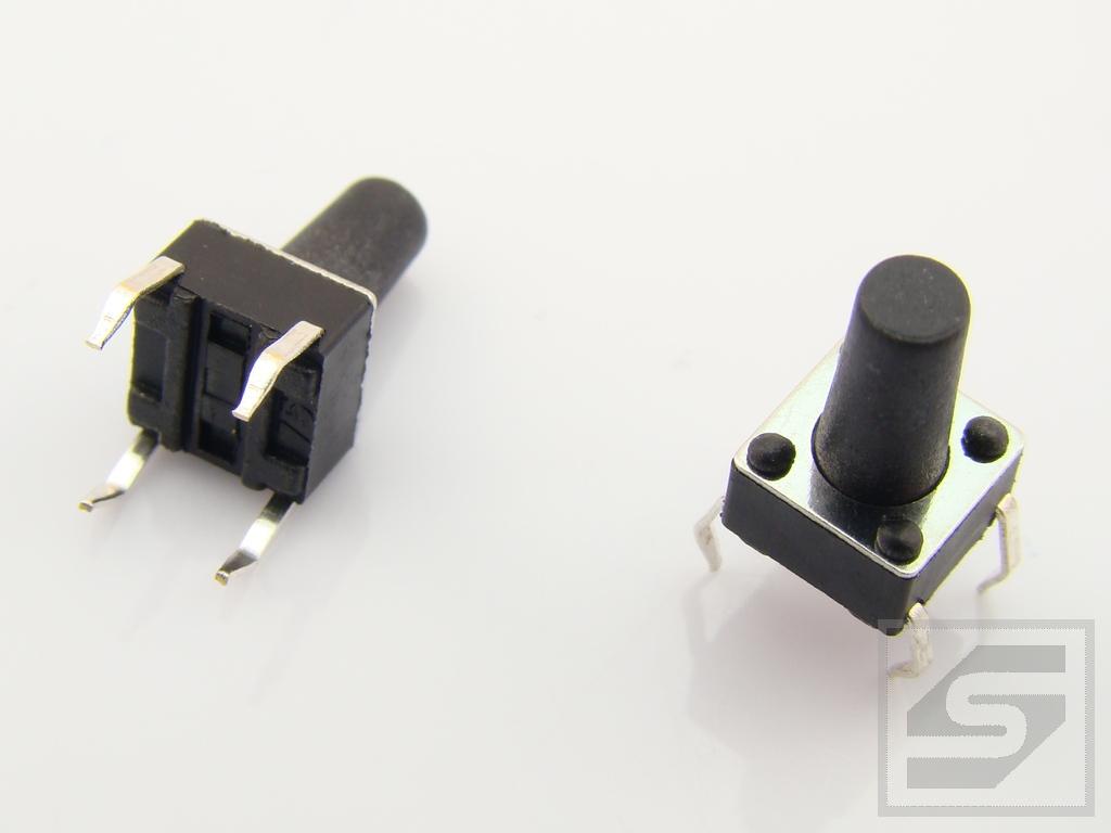 Tact Switch TS06-100 6x6mm h=10mm Pbf