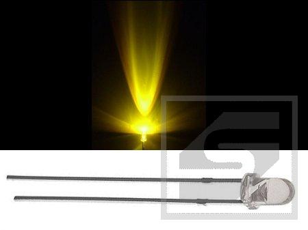 Dioda LED 3mm żółta ultra SJ3035C/ Q300NDY4G;YETDA;6000mcd;clir;RoHS