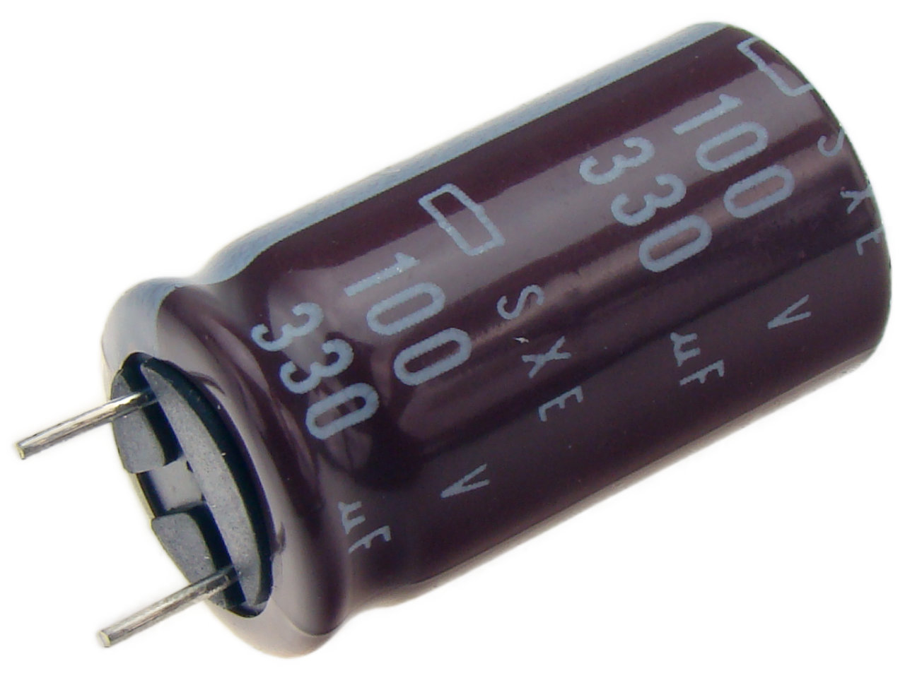 Kondensator elek.  330uF/100V;105C; SXE;wym.16x31mm;NIPPON(47)