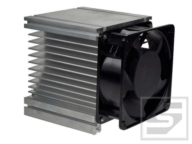 Radiator do SSR 3-faz.SSRHS-3P/120F z wentylatorem 220V AC SUNON DP200A