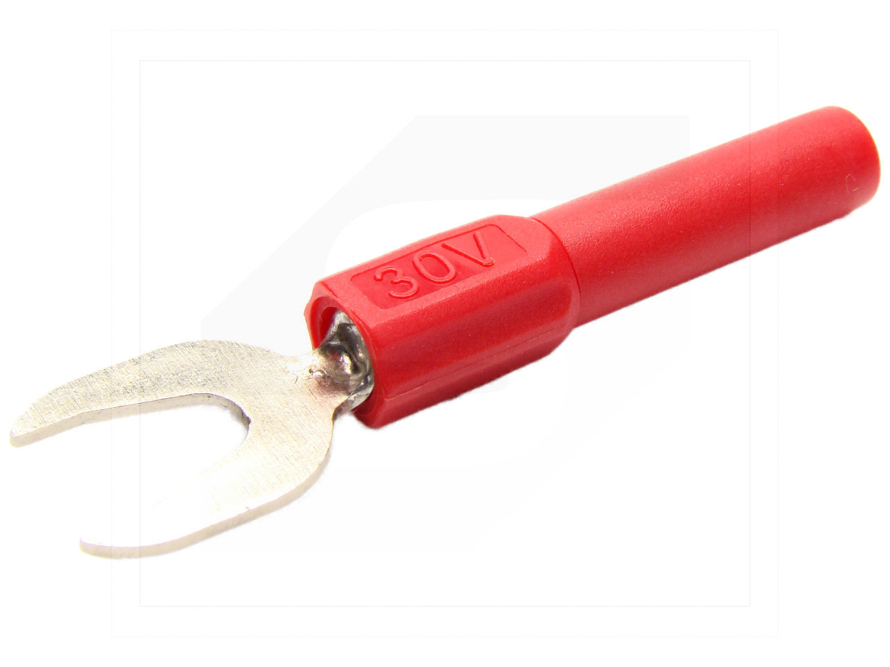 Adapter 26.451.1;czerwony;36A;60V; 51mm;wtyk widełkowy/gn.bananowe 4mm