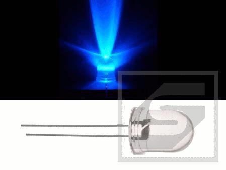 Dioda LED 10mm migająca niebieska clir;F10AB9UC;3V;500mcd;20mA;RoHS