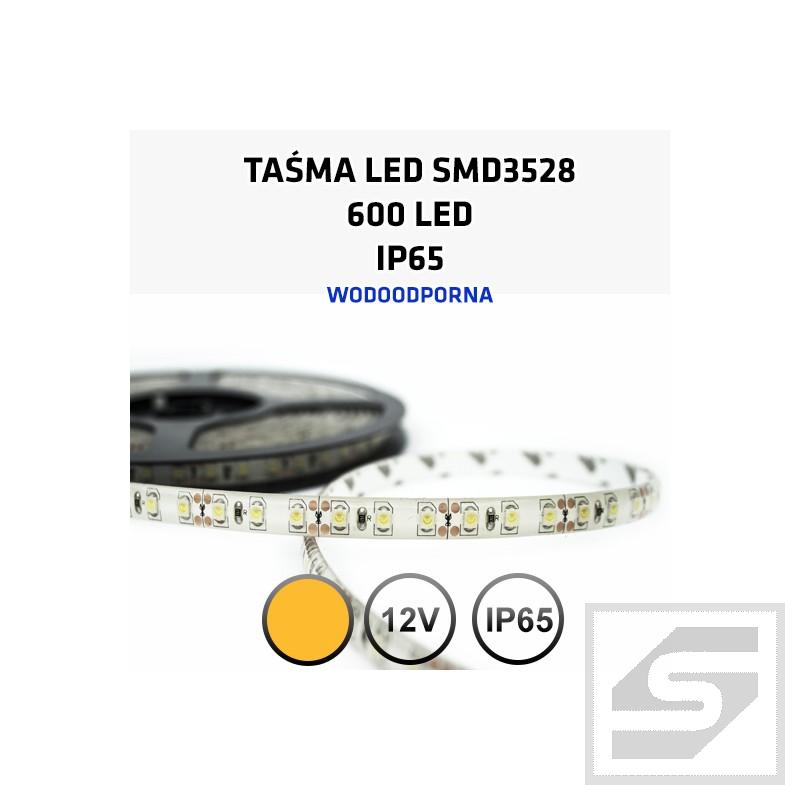 Taśma LED żółta      600LED/5m 3528 12VDC/IP65/48W LEDstrip3528Y/120