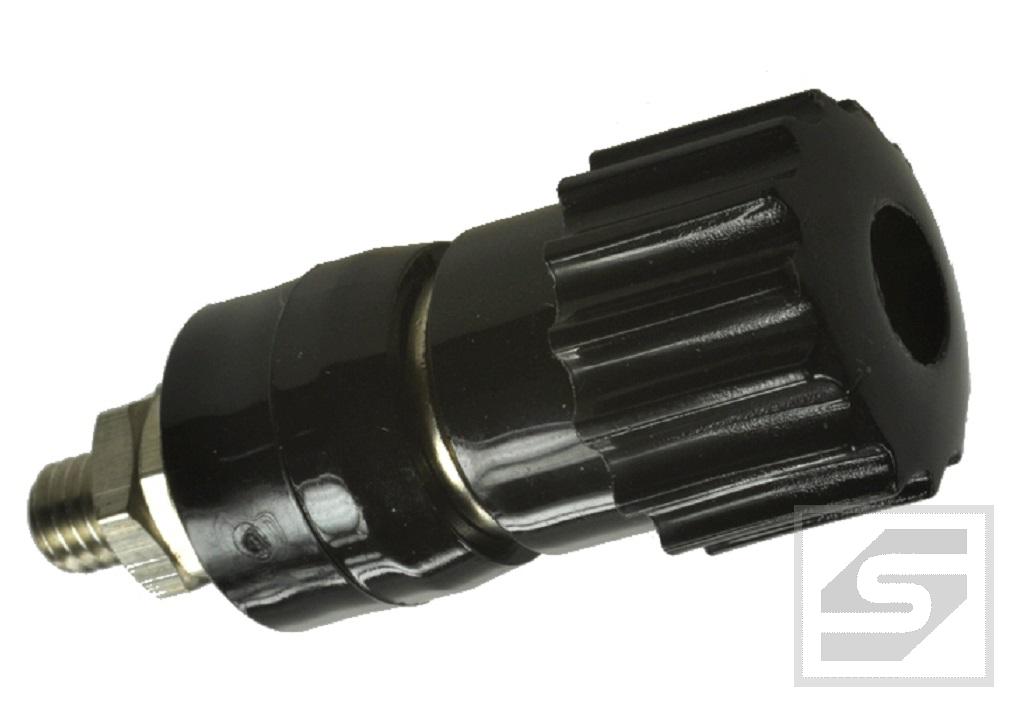 Gniazdo laboratoryjne 4mm ZL63;M6; izolowany; czarny; 63A; 60V; 68mm;