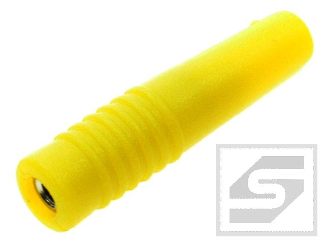 Gniazdo bananowe kabl. 2mm 25.432.3 24A;60V;źółte;lutowany;Amass