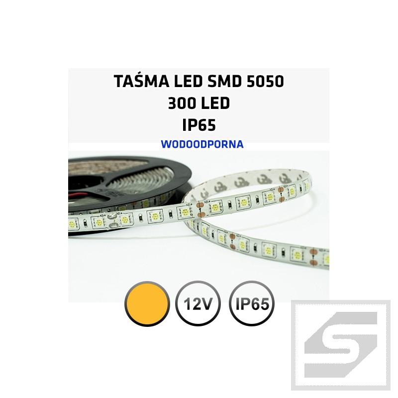 Taśma LED żółta      300LED/5m 5050 12VDC/IP65/72W LEDstrip5050Y/60