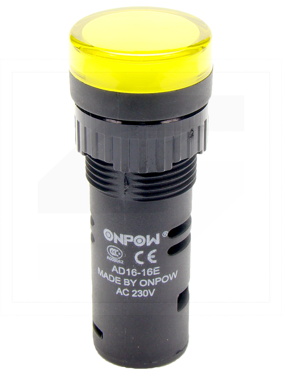 Kontrolka AD16-16E/Y-230VAC;16mm; żółta;podśw.LED 230V;IP40;ONPOW