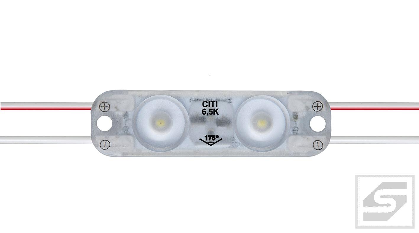 Moduł LED Citi 2 Lens V3 Czerwony IP65;0.72W/60mA;12V;wym.48.5x15x7.7