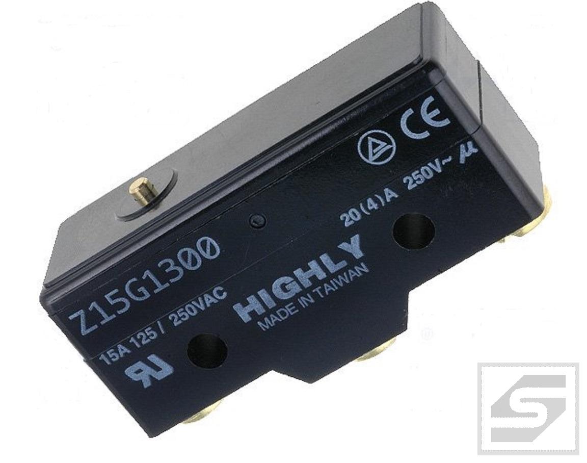 Mikroprzełącznik Z15G1300 HIGHLY bez dzwigni;15A/250VAC;IP40;RoHS