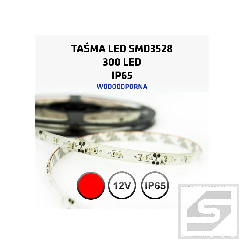 Taśma LED czerwona   300LED/5m 3528 12VDC/IP65/24W LEDstrip3528R/60