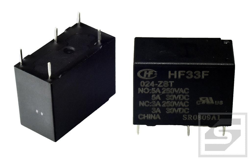 Przekaźnik HF33F-024-ZS3;HONGFA; 1 st. przełączny;5A;24V DC;RoHS